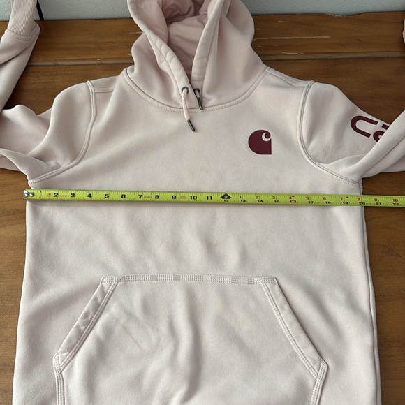 Carhartt Light Pink Hoodie with Logo Size Small - Picture 9 of 15